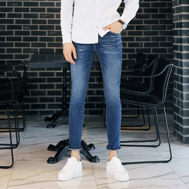 50代メンズファッション パンツ 【ストレッチ スリムデニムズボン】