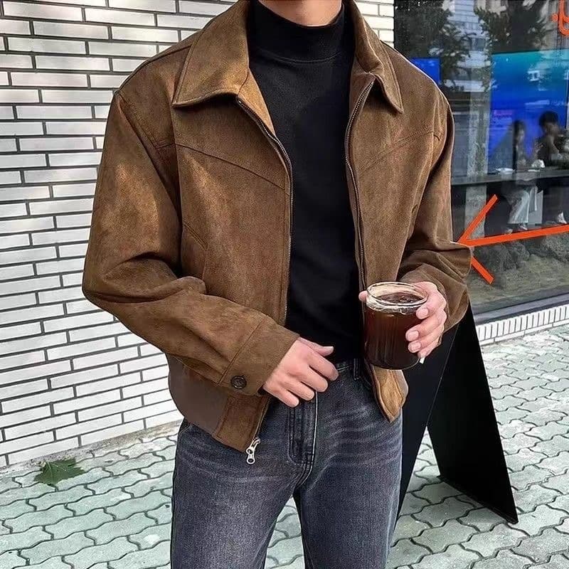 50代メンズファッション 大人の風格漂う【スェード革基調ジャケット】