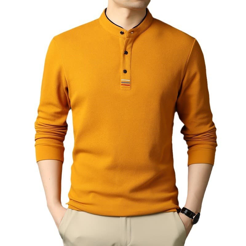 50代メンズファッション トップス 長袖【ヘンリーネックシャツ カットソー】6カラーあり