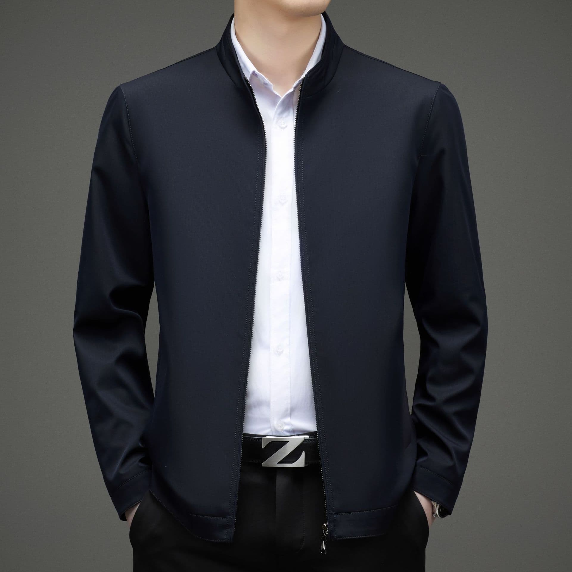 50代メンズファッション アウター 大人の品格 【スタンドジップジャケット】