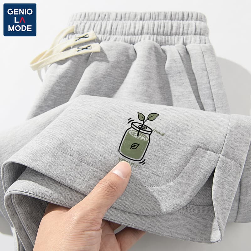 50代メンズファッション 植物図案刺繍入りゆったりイージーパンツ