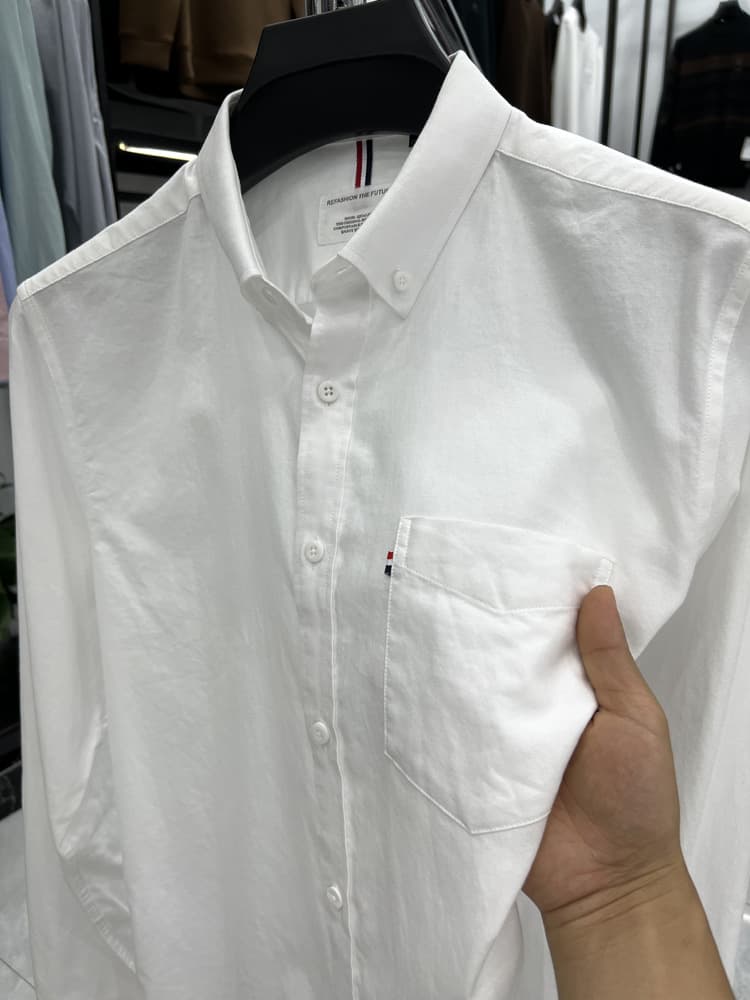 50代メンズファッション 【トリコロール・ボタンダウンシャツ】4カラー