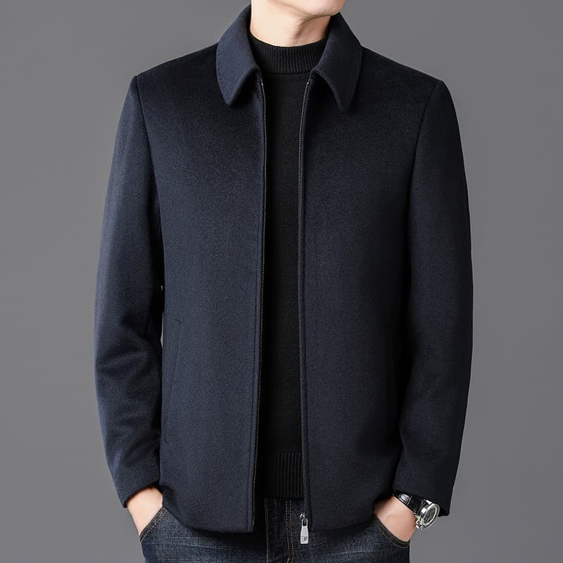 50代メンズファッション アウター 大人のための上質ジップアップジャケット