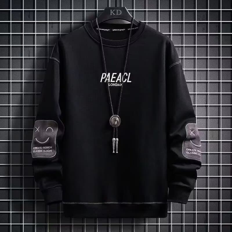 50代メンズファッション トップス カジュアル上品 ロゴ入りスウェット