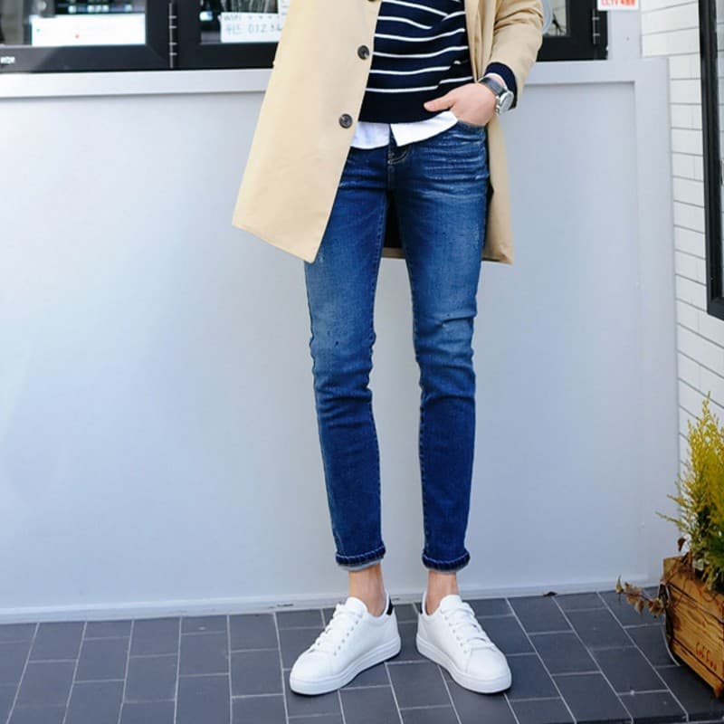 50代メンズファッション パンツ 【ストレッチ スリムデニムズボン】
