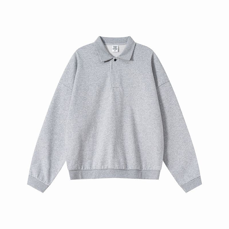 50代メンズファッション 春向け【コットン長袖ポロシャツ】 全5色
