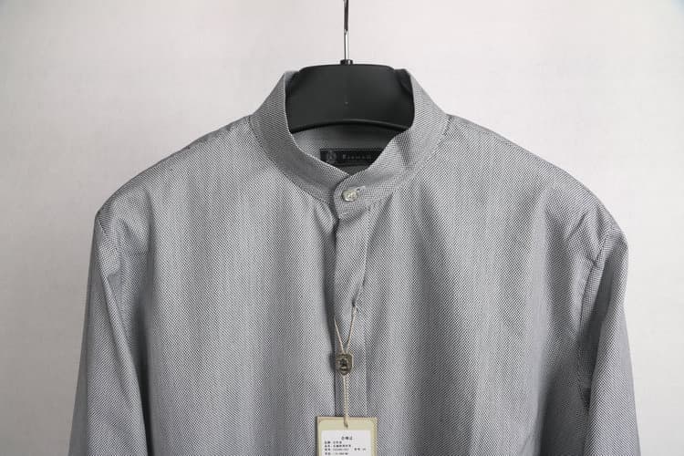 50代メンズファッション スタンド【カラー リネン混シャツ】
