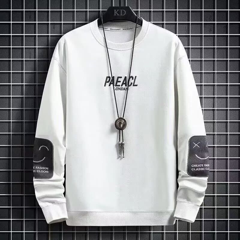 50代メンズファッション トップス カジュアル上品 ロゴ入りスウェット
