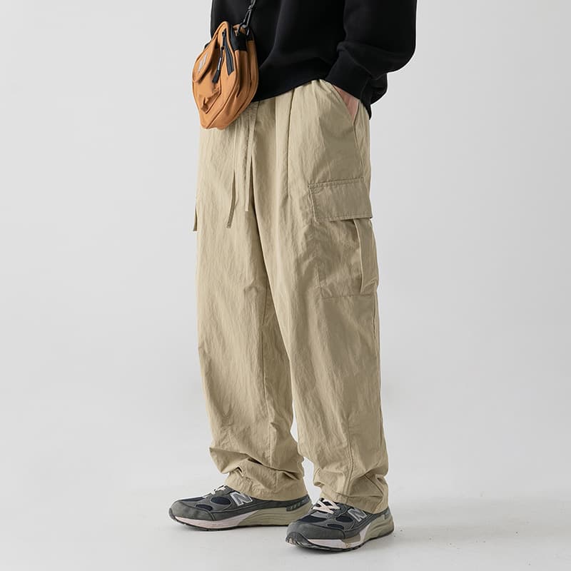50代メンズファッション パンツ/ズボン ゆったり カーゴストレートパンツ