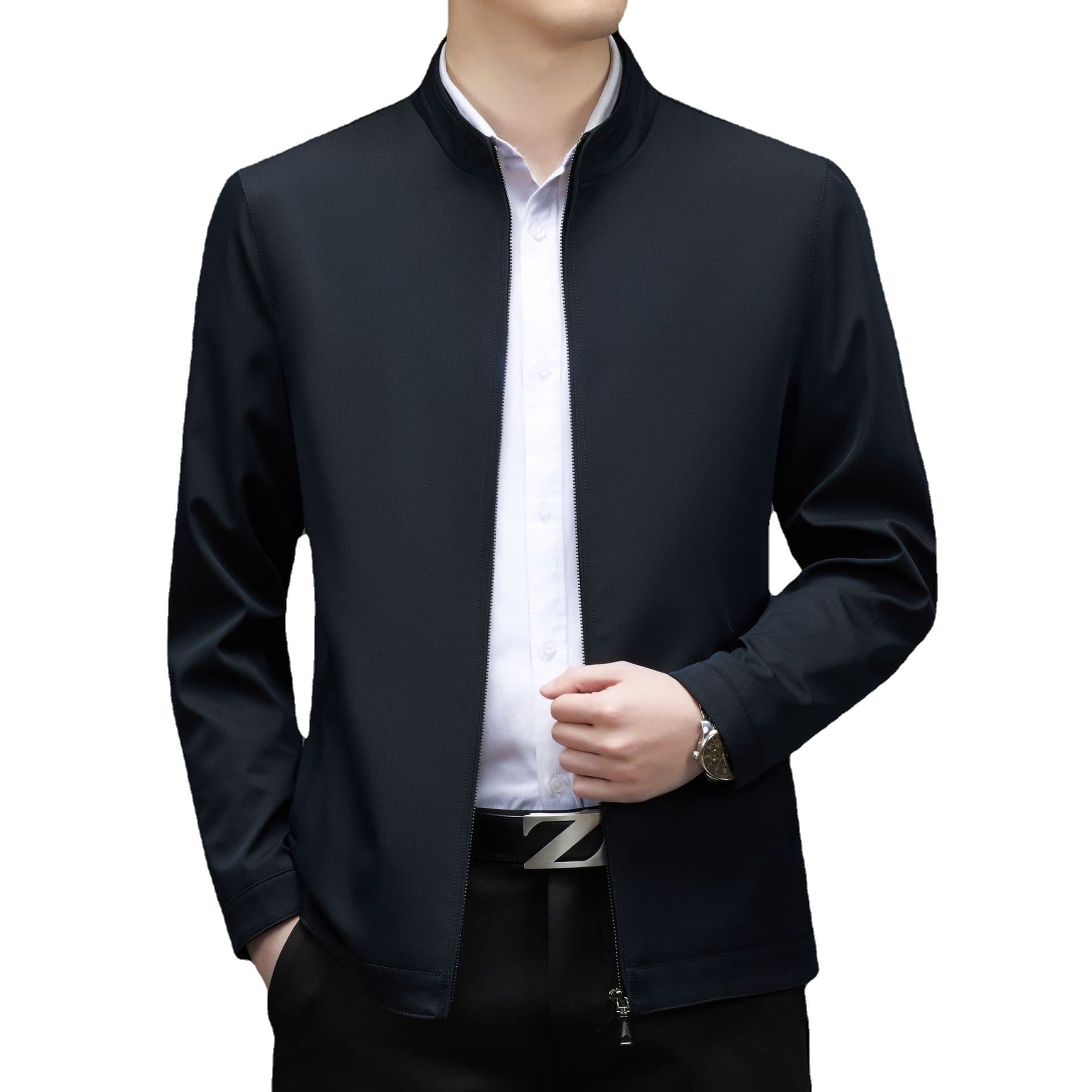 50代メンズファッション アウター 大人の品格 【スタンドジップジャケット】