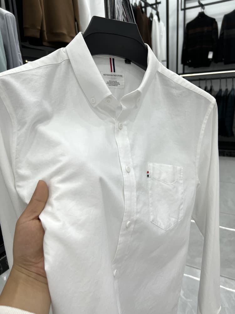 50代メンズファッション 【トリコロール・ボタンダウンシャツ】4カラー