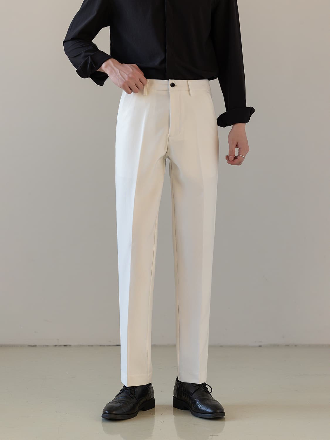 50代メンズファッション パンツ/ズボン ストレートシルエットスラックス