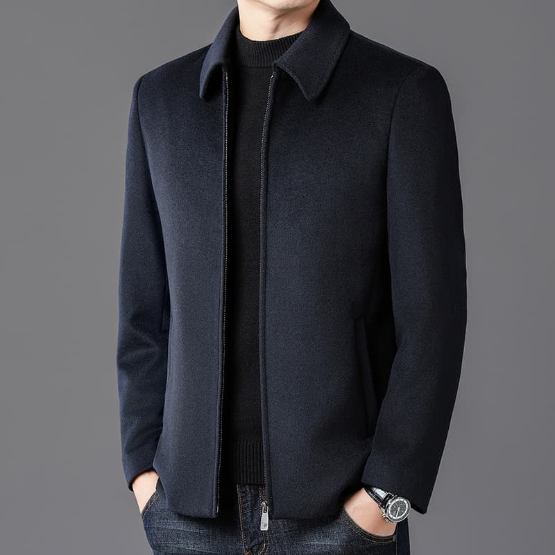 50代メンズファッション アウター 大人のための上質ジップアップジャケット