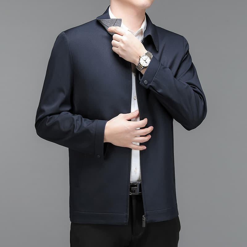 50代メンズファッション アウター 高級感漂う大人の【スタンド襟ジャケット】