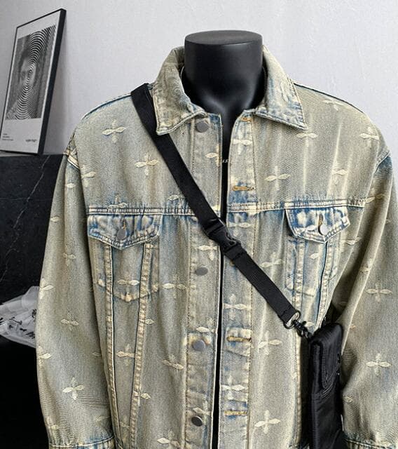 50代メンズファッション メンズ 【デニムジャケット ヴィンテージ加工】